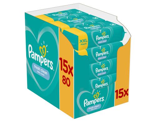 Pampers Feuchte Tücher Fresh Clean Gigapack Ecom 15 x 80 Stk.