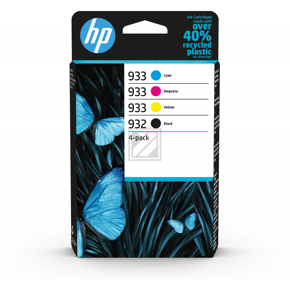 HP Combopack Nr. 932 + 933 (6ZC71AE) Alle 4 Farben