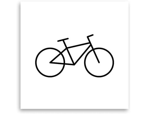minink Tattoo Fahrrad Grösse: S (3.5 cm x 1.9 cm)