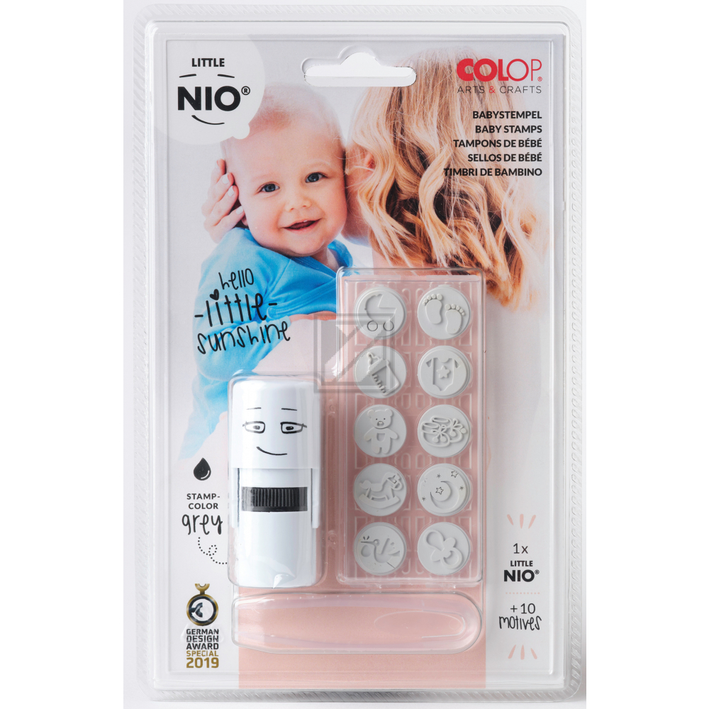 COLOP Little NIO® Baby 10 versch. Stempelplatte + Stempelkissen