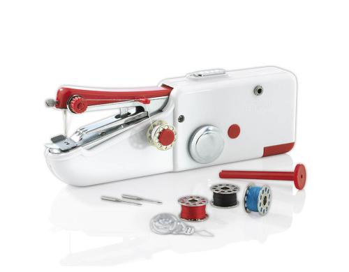 EASYmaxx Hand-Nähmaschine Kompakt 6V weiß