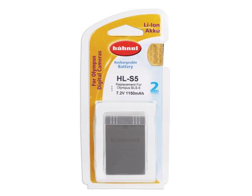 Hähnel Ersatzakku HL-S5, für Ol PS-BLS5 Lithium-Ionen-Akku, 7,2V 1150mAh