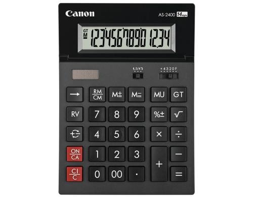 Canon Taschenrechner CA-AS2400 Solar- und Batterie, 14-stelliges Display
