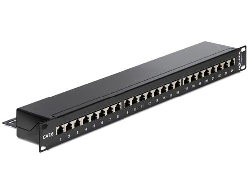 Delock 19 Patchpanel 24 Port Cat.6, schwarz