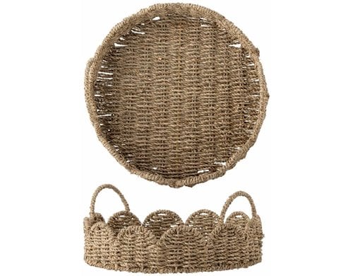 Bloomingville Serviertablett Brea 35x14.5 cm (DxH), Seegras