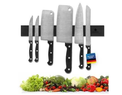 Exitoso Messerleiste Magnetleiste Schwarz Selbstklebend, 3M Klebeband, Messerhalter