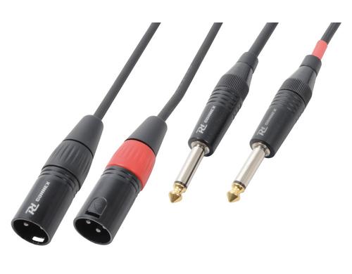 PD Connex CX64-3 Audiokabel 2x XLRm - 2x 6.3 Klinke, 3m