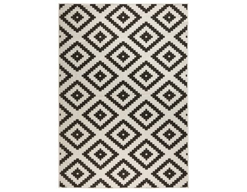 Hanse Home In & Outd. Teppich Malta 100% Polypropylen, 120 x 170 cm, Black/Cr.