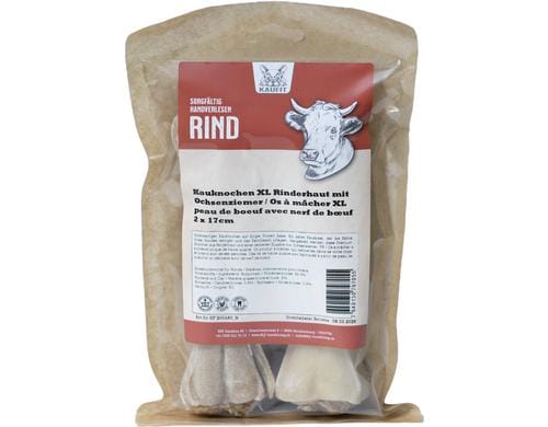 Kaufit Kauknochen Rind mit Ochsenziemer 2x17cm, 265g