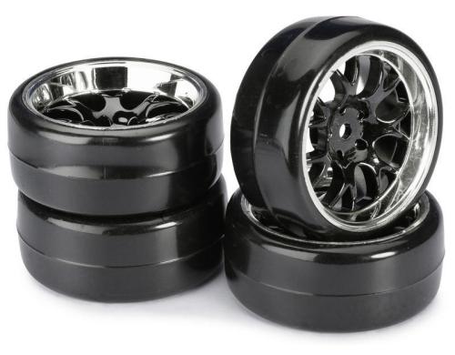 Absima Räderset Drift LP Wabe Profil B schwarz/chrom