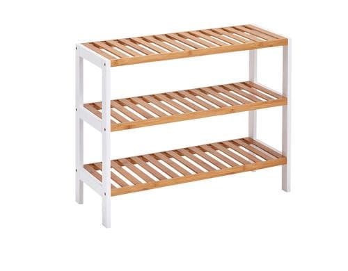 Zeller Schuhregal mit 3 Ablagen Bambus aus China, ca. 70 x 26 x 54 cm