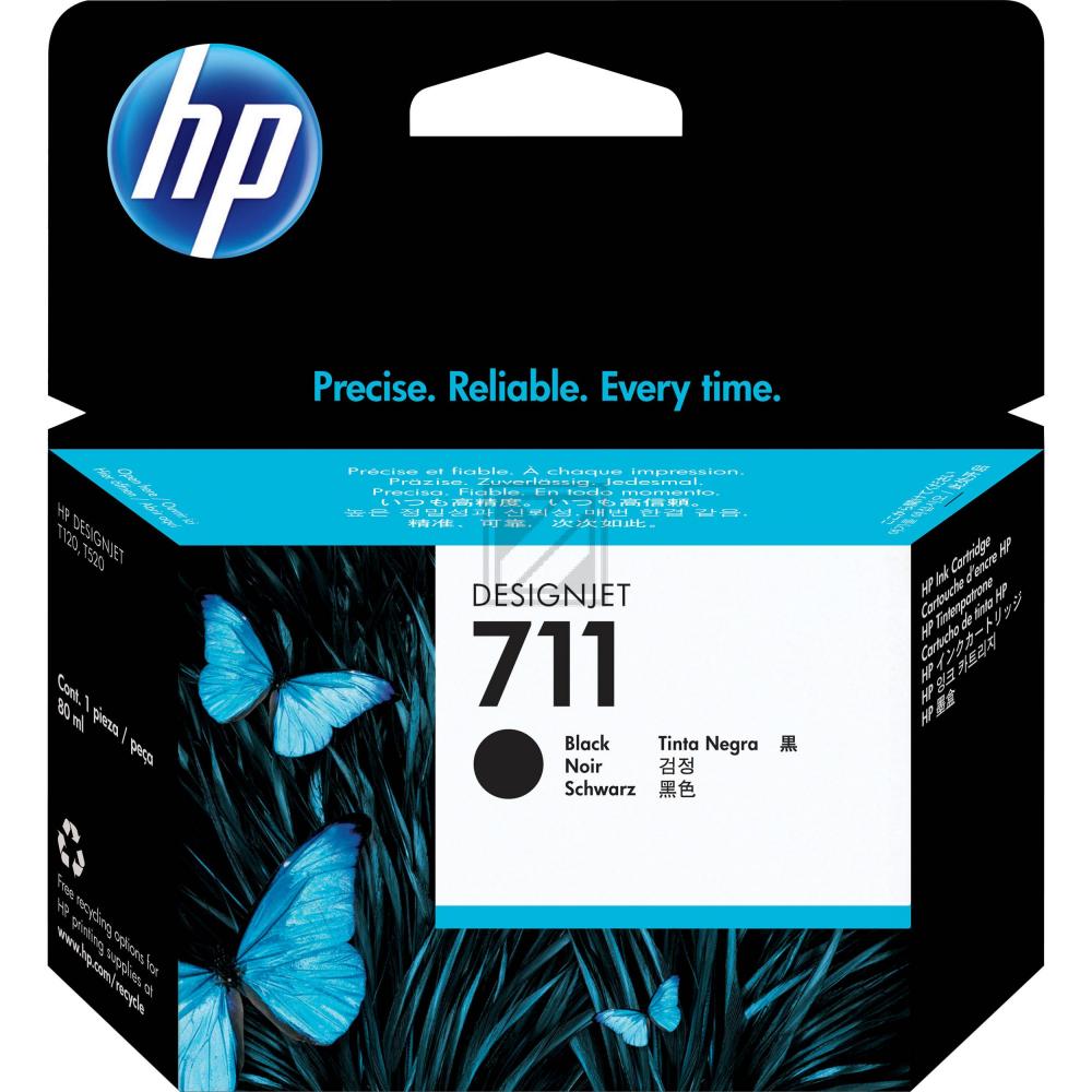 HP Tinte Nr. 711 - Black (CZ133A) Tintenvolumen 80ml