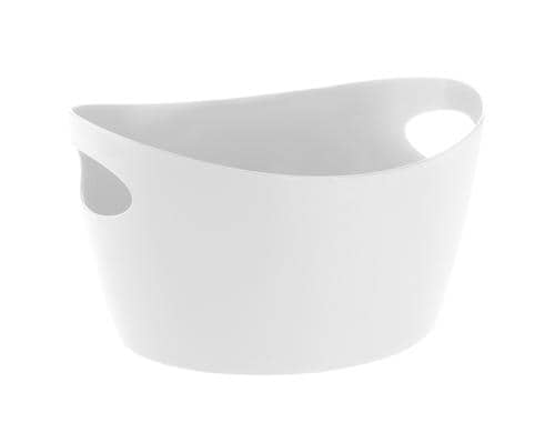 Koziol Wäschekorb Bottichelli L recycled white, Volumen 15 Liter