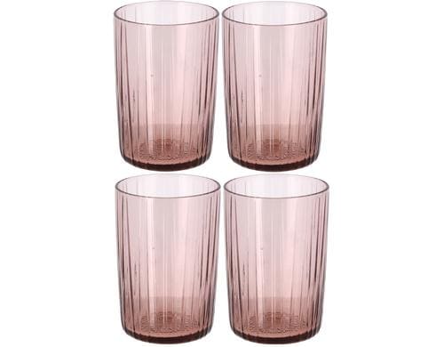Bitz Trinkglas Kusintha 280ml Pink 4er Set 4er Set, pink, D: 7cm, Glas
