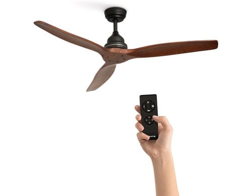 Create Deckenventilator Holz schwarz 75W