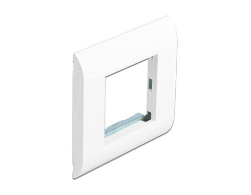 Delock Easy 45 Modulträger, 80x80mm mit Abdeckrahmen, weiss
