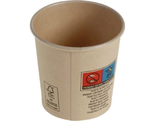 belesse nature Bambuskartonbecher 1dl 50 Stk, Ø62mm, naturbelassen, PLA SUP