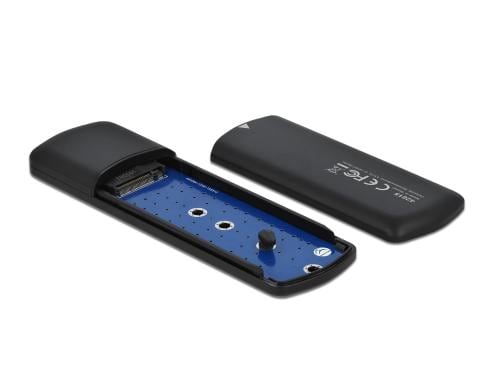 Delock M.2 NVME zu USB-C Gehäuse, schwarz Betrieb von M.2 NVME SSDs an USB3.1 Gen2