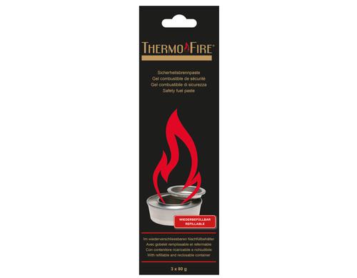 Nouvel Thermo Fire Brennpaste 3x80g, wiederverwendbarer Nachfüllbehälter