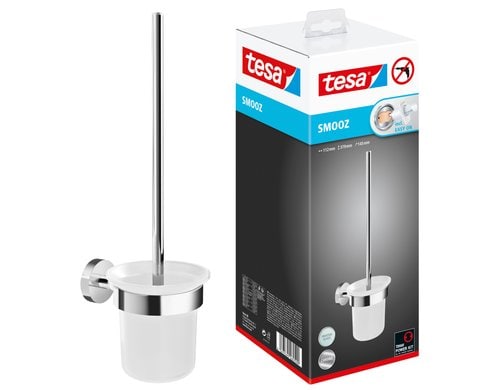 tesa WC-Bürsten-Set MOON Silber Serie ohne Bohren, silber