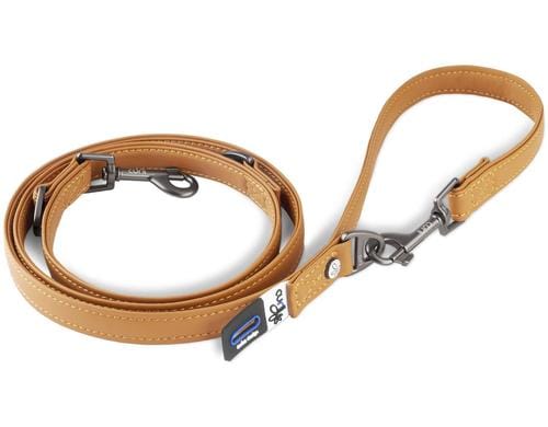 Curli verstellbare Leine aus Apfellder braun, S