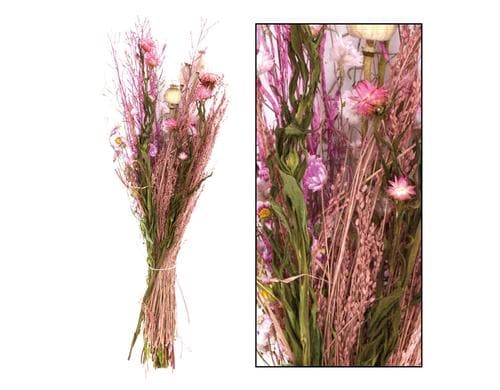 CHALET Trockenblumenstrauss, Rosa 75x17x13 cm (HxBxT)