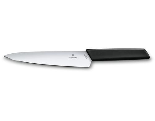 Victorinox Tranchiermesser 19cm Schwarz Gerader Schliff