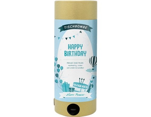Artoz Tischbombe ohne Anzünden Happy Birthday, wiederverwendbar