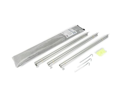 Aluminium-Aufstellstab - 3er Set 1 Stange95-230cm, mit Heringe und Zeltleine