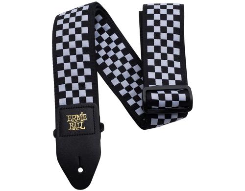 Ernie Ball 4149 Jacquard Gitarrengurt Black & White Checkered