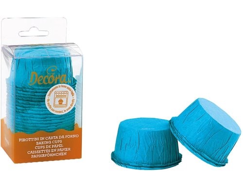 Decora Backförmchen Ruffled Hellblau 25 Stück 55x35 cm, bis 220 Grad