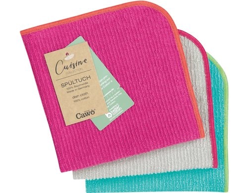 Cawö Spültuch Trio pink/türkis