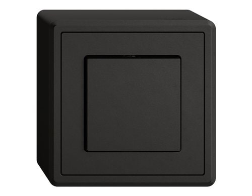 Feller EDIZIOliv Schalter SCH3, AP, sz Komplettset mit Steckklemmen Snapfix