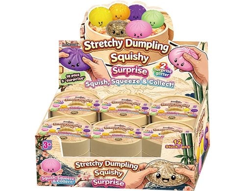 Stretchy Dumpling Glitter assortiert, 10 cm