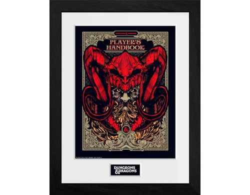 D&D Framed Print - Players Handbook 30cm x 40cm
