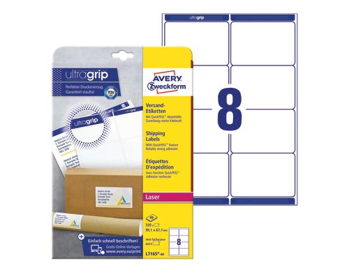 AZ Laser-Adressetiketten ultragrip, 320 Stk 99,1 x 67,7 mm
