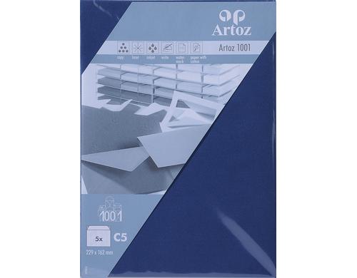 Artoz Couvert 1001 C5 100 gm2, Classic blue, 5 Blatt