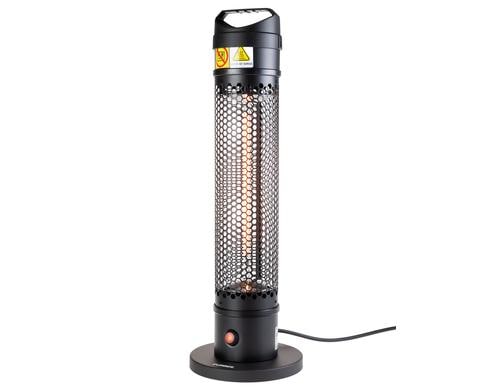 FURBER 360° Heizstrahler LIOS 1000W Carbonstrahler,1000W,20x61cm, IP44, Schwarz