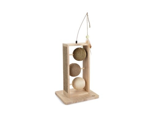 Designed by Lotte Holz Kratzbälle Holz/Jute 49,5x29,5x34,5cm