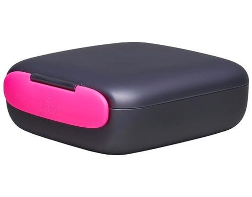 bioloco Lunchbox square-Hella pink 16x17.5x6cm schwarz/pink