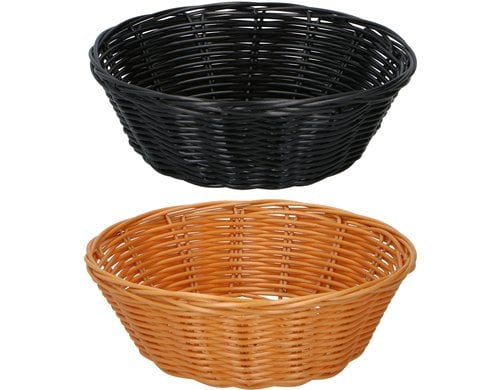 Alpina Brotkorb-Set, 2 Stück, Natur&Schwarz 21x7 cm (DxH)