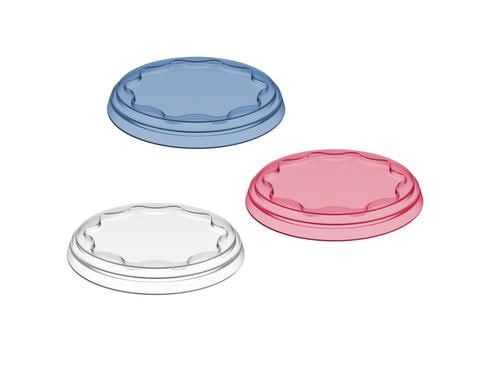 Koziol Frischedeckel 3er-Set Koralle/Dunkelblau/Hellgrau, Kunststoff