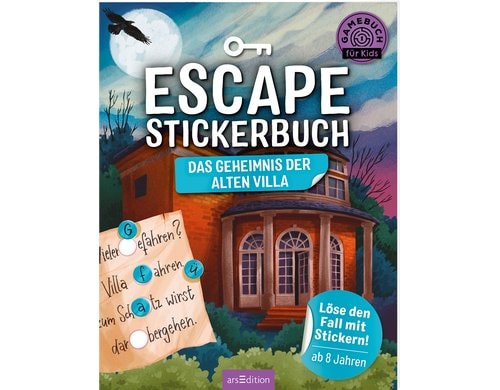 Escape Buch - Das Geheimnis der alten Villa Stickerbuch - Alter: 8+