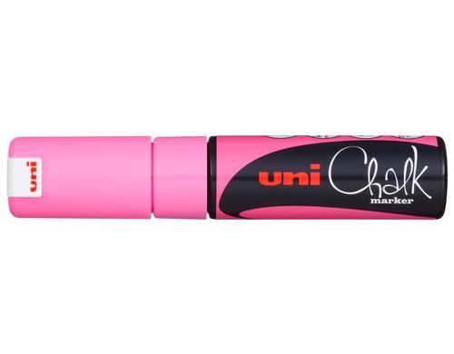 UNI CHALK Kreidemarker PWE-8K Keilspitze 8mm, rosa fluo