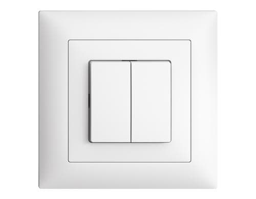 Feller EDIZIOdue Taster dop S-O, UP, weiss Komplettset mit Rahmen