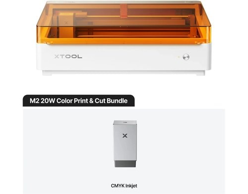 xTool M2 20W Lasergravierer Set CMYK-Drucker für farbige Designs