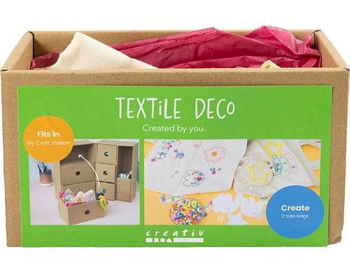 Creativ Company Bastel-Box Organizer Zunehör Textil Dekoration