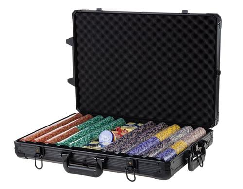 FTM Pokerkoffer PRO Black Edition 1000x Clay-Chips