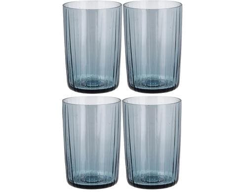 Bitz Trinkglas Kusintha 280ml Blue 4er Set 4er Set, blau, D: 7cm, Glas