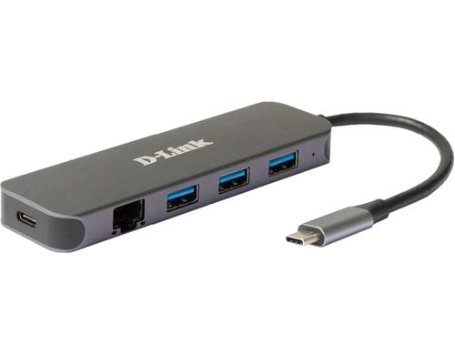 D-Link DUB-2334: 5-In-1 USB-C Adapter USB 3.0 Hub,1x RJ45 Gigabit, USB -C Adapter